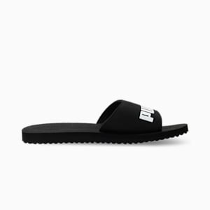 Purecat Unisex Slides, black-white, extralarge-IND