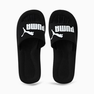 Purecat Unisex Slides, black-white, extralarge-IND