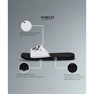 Purecat Unisex Slides, Puma Black-Puma White, extralarge-IND