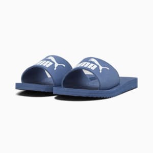 Purecat Unisex Slides, Inky Blue-PUMA White, extralarge-IND