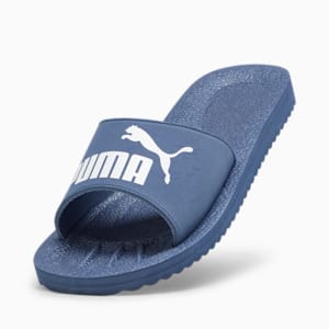 Purecat Unisex Slides, Inky Blue-PUMA White, extralarge-IND