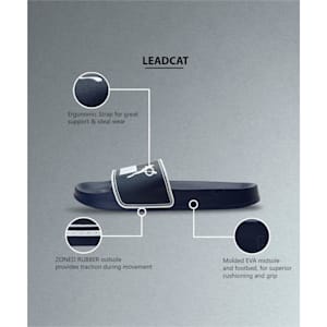Leadcat Unisex Slides, peacoat-white