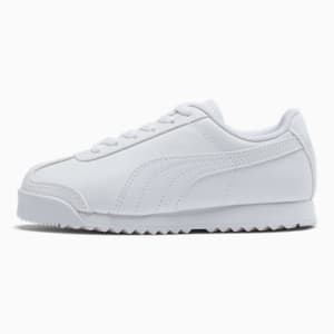 Roma Basic Little Kids' Shoes, Puma White-Gray Violet, extralarge