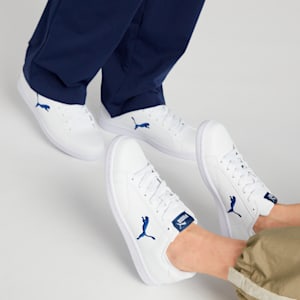 ユニセックス プーマ スマッシュ キャット L スニーカー, Puma White-Blue Depths, extralarge-JPN