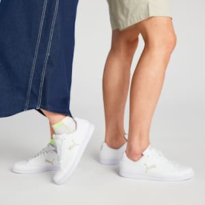 ユニセックス プーマ スマッシュ キャット L スニーカー, Puma White-Puma White-Peyote, extralarge-JPN