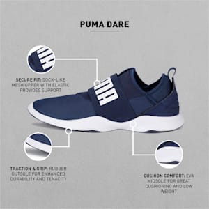 PUMA Dare Unisex Sneakers, Peacoat-Puma White, extralarge-IND