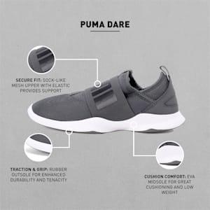 PUMA Dare Unisex Sneakers, Dark Shadow-Puma Black