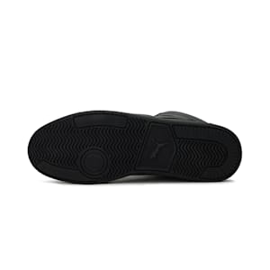 Rebound Street v2 Leather Unisex Sneakers, Puma Black-Puma Black