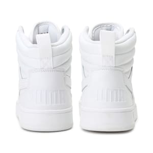 Rebound Street v2 Leather Unisex Sneakers, Puma White-Puma White
