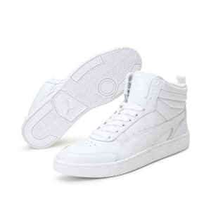 Rebound Street v2 Leather Unisex Sneakers, Puma White-Puma White, extralarge-IND