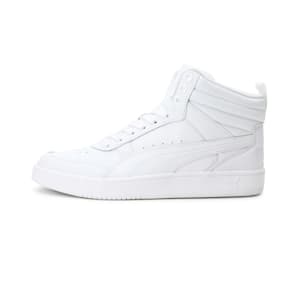 Rebound Street v2 Leather Unisex Sneakers, Puma White-Puma White