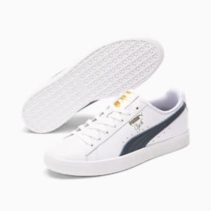 Clyde Core Foil Men's Sneakers, Puma White-Puma New Navy-Puma Team Gold, extralarge