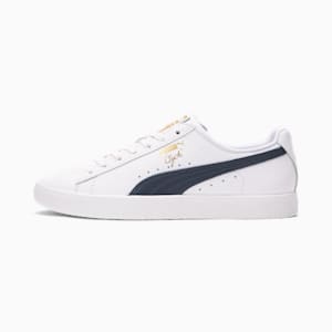 Tenis para hombre Clyde Core Foil, Puma White-Puma New Navy-Puma Team Gold, extralarge