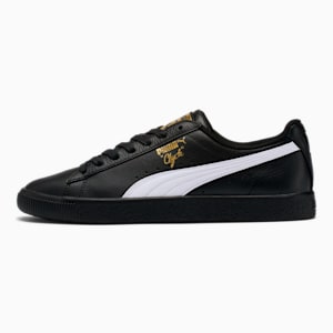 Tenis para hombre Clyde Core Foil, Puma Black-Puma White-Puma Team Gold, extralarge