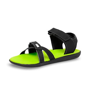 Pebble Unisex Sandal, Puma Black-Limepunch-Puma White