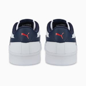 PUMA Smash v2 Leather Sneakers Big Kids, Puma White-Peacoat-High Risk Red