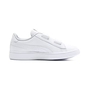 Tenis para niños Smash v2 Leather, Puma White-Puma White