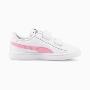 Smash v2 Leather Little Kids' Sneakers, Puma White-PRISM PINK