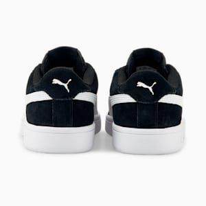 Smash v2 Suede Jr Trainers, Puma Black-Puma White