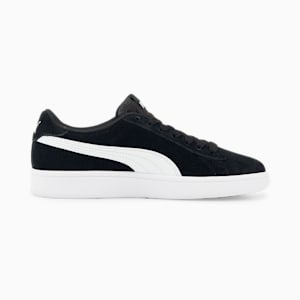 Smash v2 Suede Jr Trainers, Puma Black-Puma White