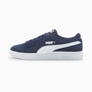 Smash v2 Suede Jr Trainers, Peacoat-Puma White