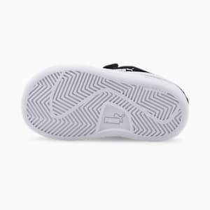 Smash v2 Suede Babies' Tennis Trainers, Puma Black-Puma White