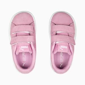 Zapatos PUMA Smash v2 Suede para bebés, Lilac Chiffon-PUMA White