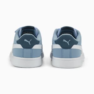 Zapatos PUMA Smash v2 Buck AC para niños, Blue Wash-Puma White-Evening Sky