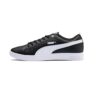 Smash v2 Leather Women's Trainers, Puma Black-Puma White
