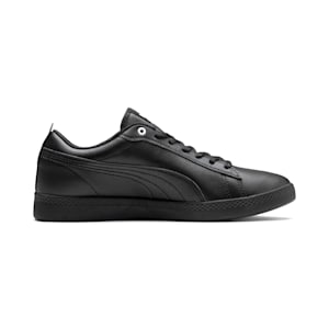 Smash v2 Leather Women's Sneakers, Puma Black-Puma Black, extralarge