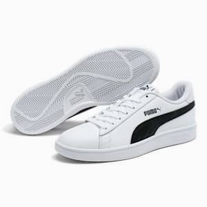 Tenis Smash v2 Leather, Puma White-Puma Black