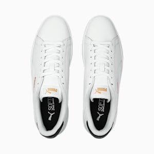 PUMA Smash v2 Sneaker, Puma White-Puma White-Peacoat-Puma Team Gold