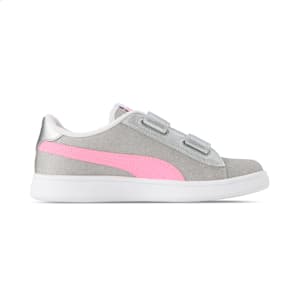 キッズ ガールズ プーマ スマッシュ V2 グリッツグラム V PS スニーカー 17-21cm, PUMA Silver-Lilac Chiffon-PUMA White