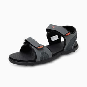 Relay MU Unisex Sandals, Puma Black-Dark Shadow-Vibrant Orange