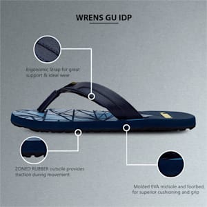 Wrens GU Flip-Flops, Peacoat-Infinity-Fizzy Yellow