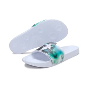Mercedes-AMG Petronas F1 Leadcat Unisex Graphic Slides, Puma White-Spectra Green