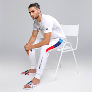 BMW M Motorsport Leadcat Unisex Graphic Slides, Puma White-Puma White-High Risk Red