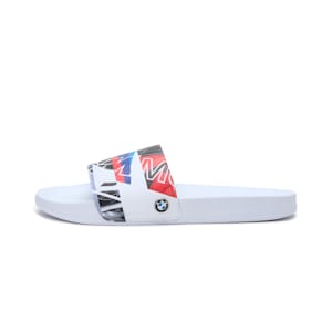 BMW M Motorsport Leadcat Unisex Graphic Slides, Puma White-Puma White-High Risk Red