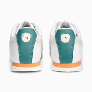 Zapatos deportivos Roma Basic+ para hombre, Pristine-PUMA White-Orange Peach, extragrande