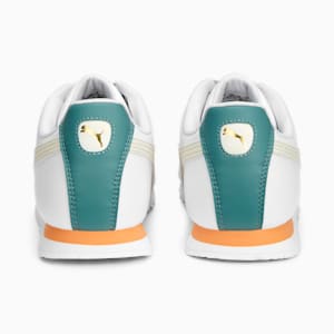 Roma Basic+ Sneakers, Pristine-PUMA White-Orange Peach