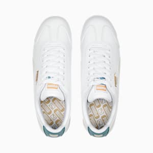 Zapatos deportivos Roma Basic+ para hombre, Pristine-PUMA White-Orange Peach, extragrande