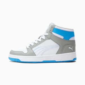 PUMA Rebound LayUp Sneakers, High Rise-Puma White-Ocean Dive, extralarge