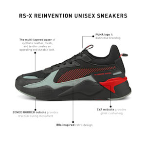 RS-X Reinvention Sneakers, Puma Black-High Risk Red, extralarge-IND