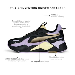 RS-X Reinvention Unisex Sneakers, PUMA Black-Vivid Violet