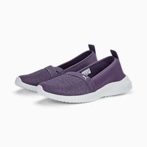 Adelina Women’s Ballet Shoes, Purple Charcoal-Spring Lavender-PUMA White