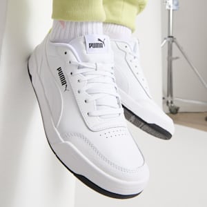 Caracal Men's Sneakers, Puma White-Puma White-Limepunch, extralarge