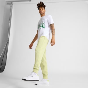 Caracal Men's Sneakers, Puma White-Puma White-Limepunch, extralarge
