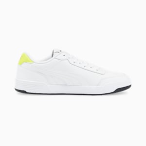 Caracal Men's Sneakers, Puma White-Puma White-Limepunch, extralarge