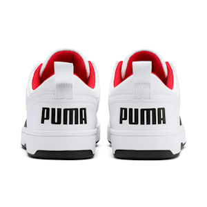 PUMA Rebound LayUp Lo Sneakers, Puma White-Puma Black-High Risk Red