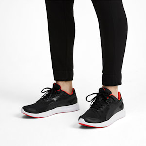 Escaper Pro Unisex Sneakers, Black-Black-Cherry Tomato